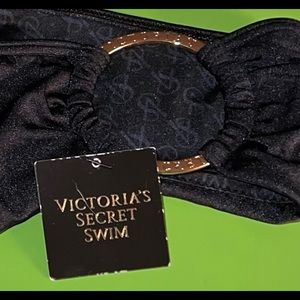 XS Victoria’s Secret Bikini Bottom retro gold hoop loop 70s style!  NEW Tag on